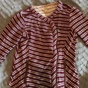 Lucky Brand Off center zip jacket